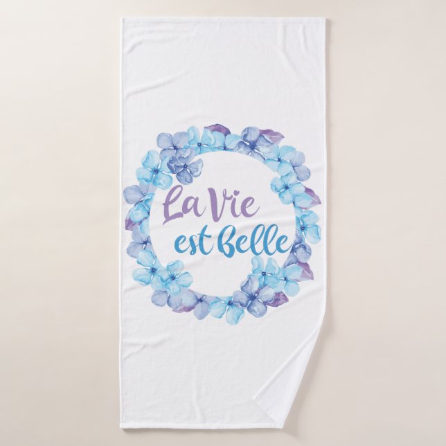 La Vie Est Belle French Bath Towel (Bath Towel)