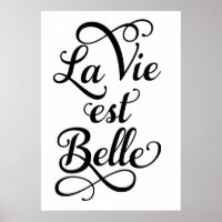 la vie est belle, life is beautiful, French quote,