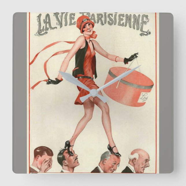 La Vie Parisienne Art Deco Wall Clock (Front)
