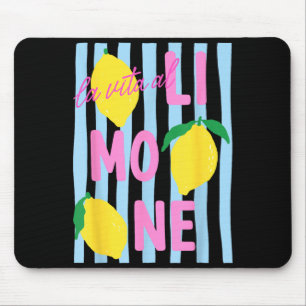 La Vita Al Limone Funny Italian Lemon Fruit Summer Mouse Pad