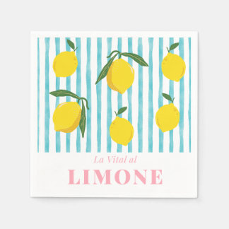 La Vital al Limone – Bright Lemon Pattern Napkin