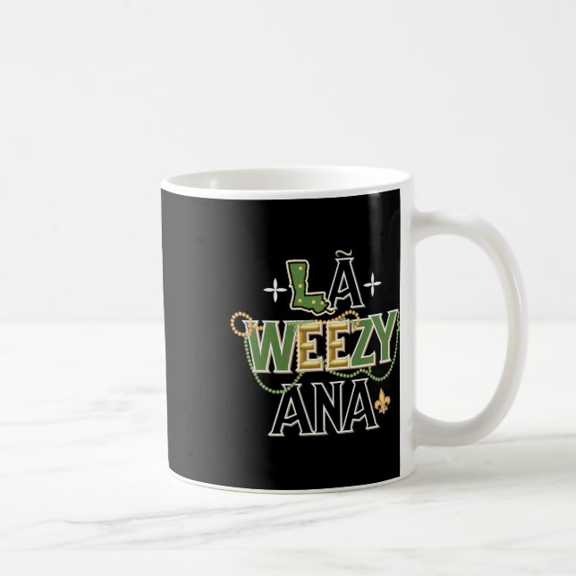 La Weezy Ana Mardi Gras  Coffee Mug (Right)