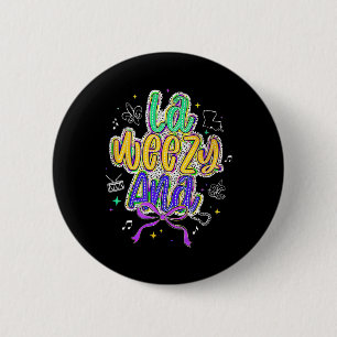 La Weezy Ana Mardi Gras Fat Tuesday Coquette 6 Cm Round Badge