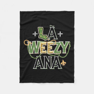 La Weezy Ana Mardi Gras Fleece Blanket
