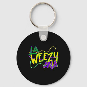 La Weezy Ana Mardi Gras Louisiana Fat Tuesday New Key Ring
