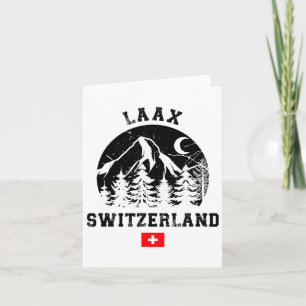 Laax Switzerland Ski Resort Alps Alpine Skiing Swi Card