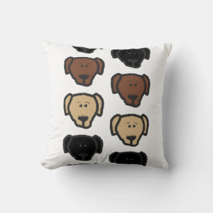 lab 3 colours cartoon head cushion