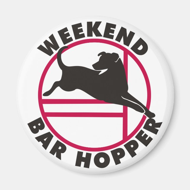 Lab Agility Weekend Bar Hopper Magnet (Front)