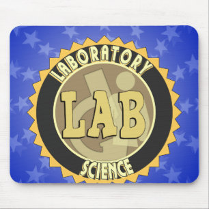 LAB BADGE LABORATORY SCIENCE MOUSE PAD