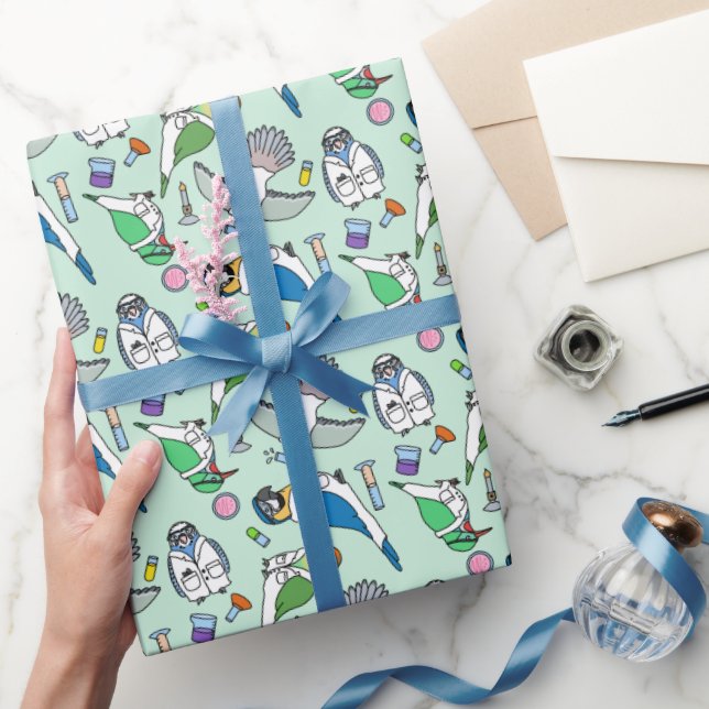 Lab Birds - Ornithology Wrapping Paper (Gifting)