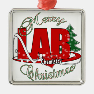 LAB CHEMISTRY CHRISTMAS METAL TREE DECORATION