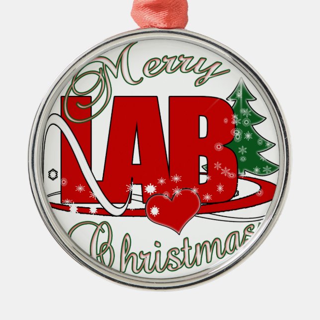 LAB CHRISTMAS LABORATORY METAL TREE DECORATION (Front)