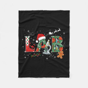 Lab Christmas Laboratory Technician Science Xmas S Fleece Blanket