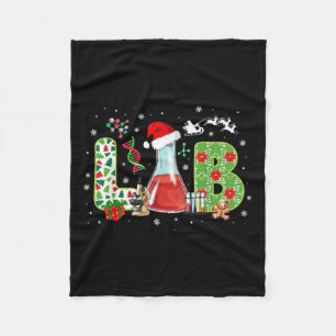 Lab Christmas Laboratory Technician Science Xmas S Fleece Blanket
