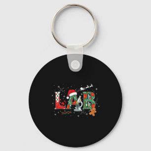 Lab Christmas Laboratory Technician Science Xmas S Key Ring