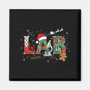 Lab Christmas Laboratory Technician Science Xmas S Magnet