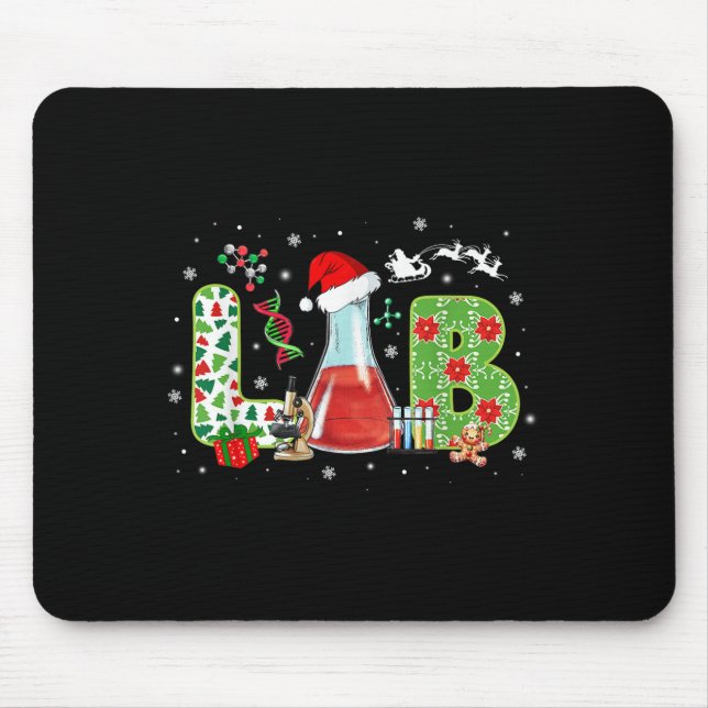 Lab Christmas Laboratory Technician Science Xmas S Mouse Pad (Front)