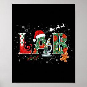 Lab Christmas Laboratory Technician Science Xmas S Poster