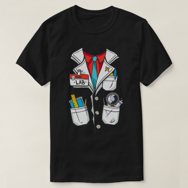 Lab coat costume Chemistry labtech T-Shirt (Design Front)
