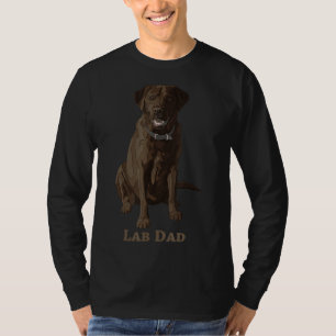 Lab Dad Chocolate Labrador Retriever Dog T-Shirt
