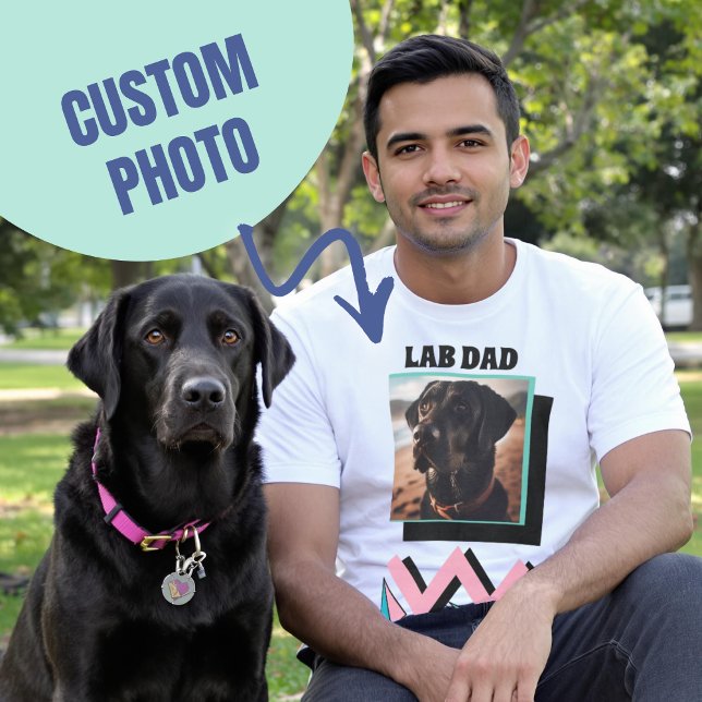 Lab Dad Custom Dog Photo Gift for Labrador Owner T-Shirt (Lab Dad Custom Dog Photo Gift for Labrador Owner T-Shirt)