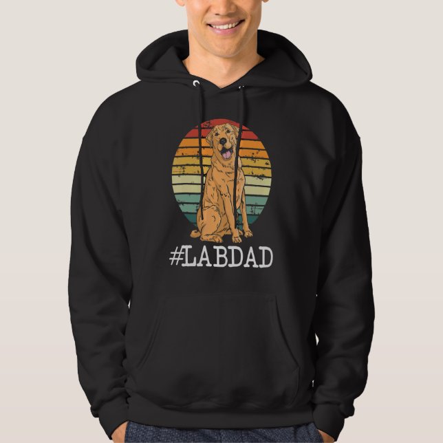 Lab Dad  Labrador Retriever Breed Dog  Dad Fathers Hoodie (Front)