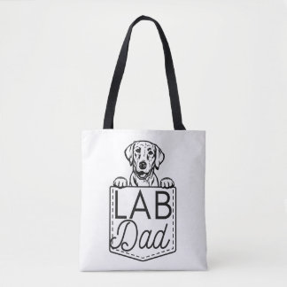 “Lab Dad” Peek-a-Boo Premium Tote Bag