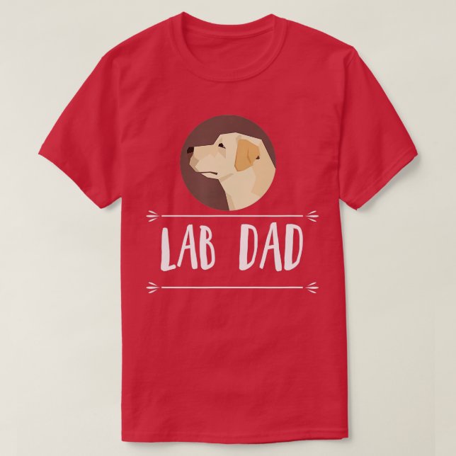 Lab Dad Yellow Labrador Retriever Dog Gift  T-Shirt (Design Front)