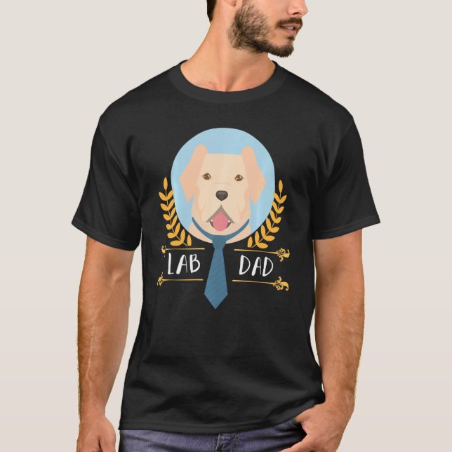 Lab Dad Yellow Labrador Retriever Dog T-Shirt (Front)