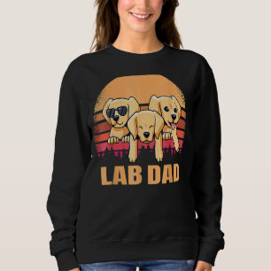 Lab Dad Yellow Labrador Retriever Vintage Dog Retr Sweatshirt
