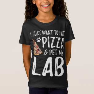 Lab Dog Lover Pizza Labrador Dog Mum Gift T-Shirt