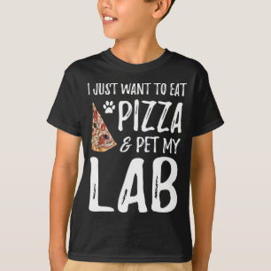 Lab Dog Lover Pizza Labrador Dog Mum Gift T-Shirt