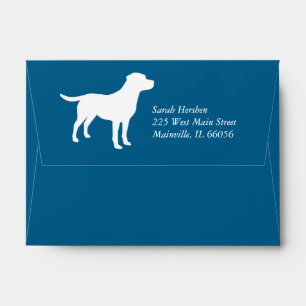 Lab Dog Puppy Baby Shower Silhouette Envelope