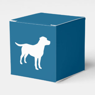 Lab Dog Puppy Baby Shower Silhouette Favour Box