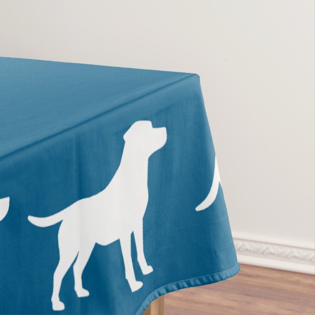 Lab Dog Puppy Baby Shower Silhouette Tablecloth (In Situ)