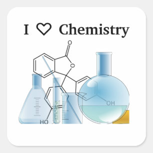 Lab Equipment Chemistry Square Sticker