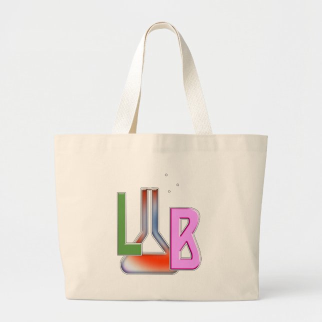 LAB FLASK LOGO LABORATORY LARGE TOTE BAG (Front)