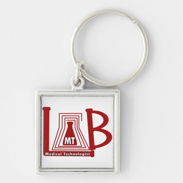 LAB FLASK LOGO MT - MEDICAL TECHNOLOGIST KEY RING (Front)