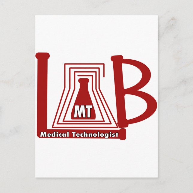 LAB FLASK LOGO MT - MEDICAL TECHNOLOGIST POSTCARD (Front)