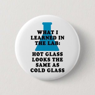 Lab Glass 6 Cm Round Badge