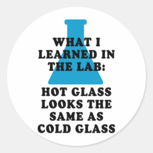 Lab Glass Classic Round Sticker