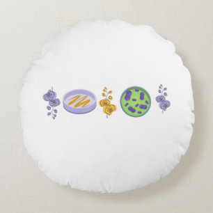 Lab Glassware and Flowers 2022 Round Cushion