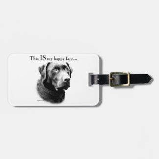 Lab Happy Face Luggage Tag
