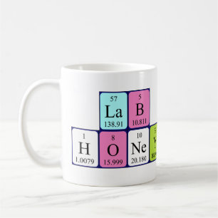 Lab Honey periodic table name mug