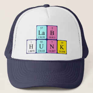 Lab Hunk periodic table name hat