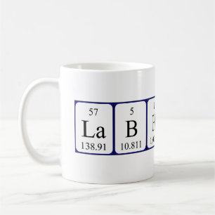 Lab Hunk periodic table name mug