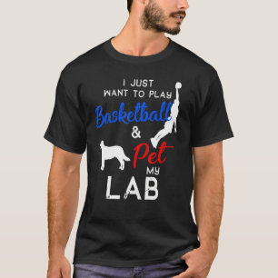 Lab Labrador Funny Basketball Dog Owner Xmas T-Shirt