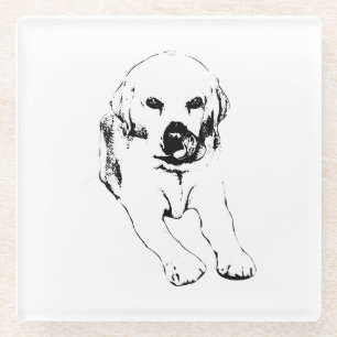 Lab lick coaster, merry neat glass coaster