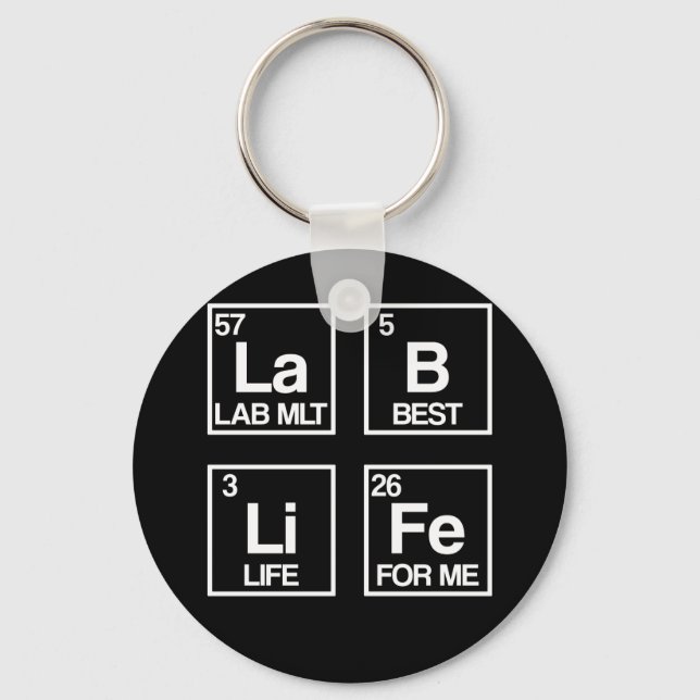 Lab Life Laboratory Research Lab Rat Key Ring (Front)