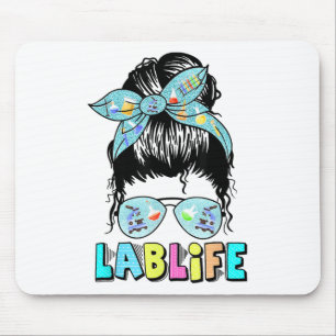 Lab Life Messy Bun Lab Week 2025 Medical Lab Scien Mouse Pad